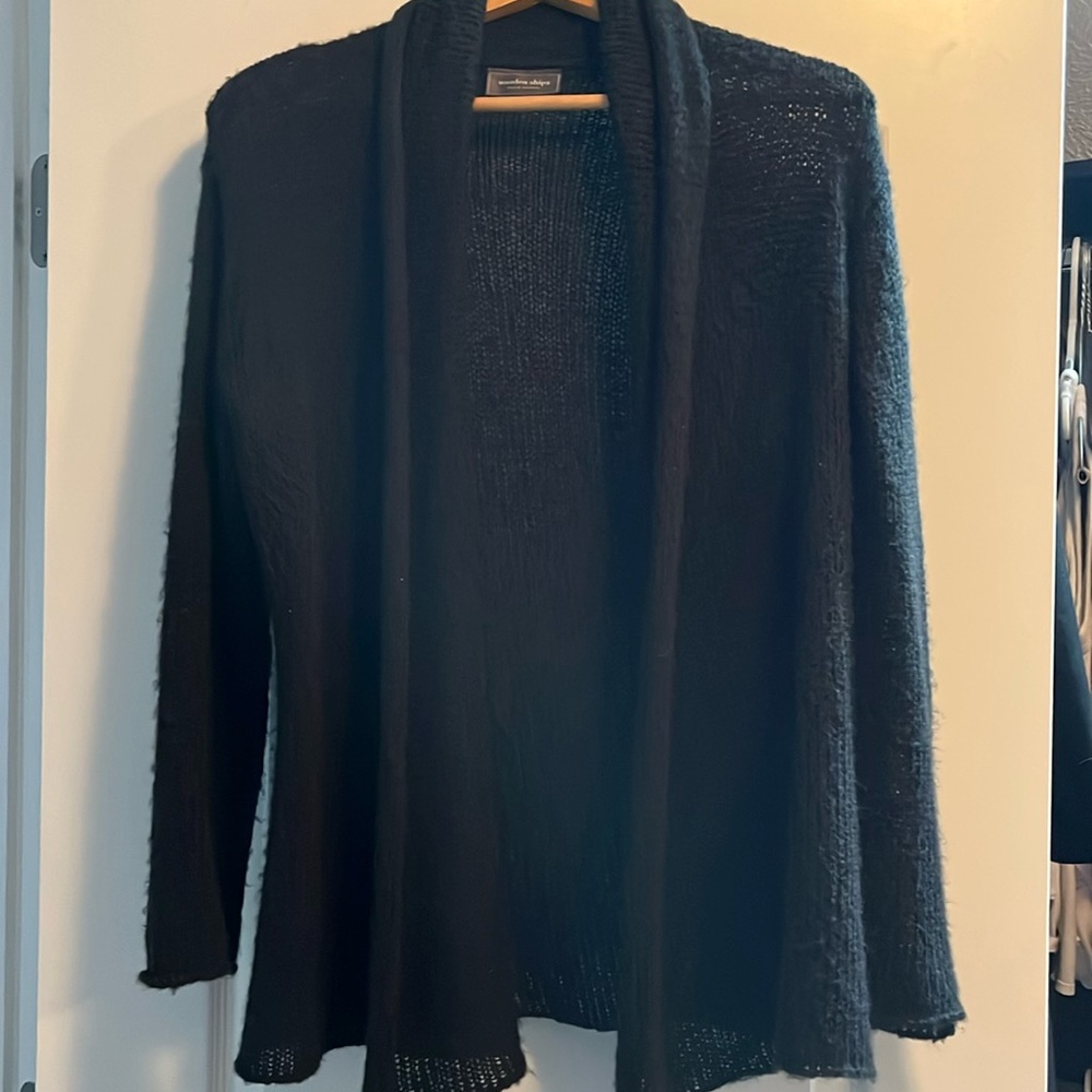 Wooden Ships XS/S black wool cardigan. Great condition